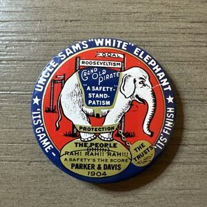 Parker & Davis 1904 Reproduction Political Campaign Pinback Button Kleenex 68